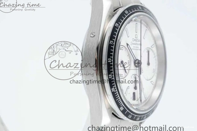 0130 Speedmaster Racing Master SS HKF Best Edition White Dial on SS Bracelet A Premium 7809